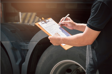 a man doing vin inspection